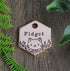 Kitten in the Garden Hand Stamped Cat Tag 