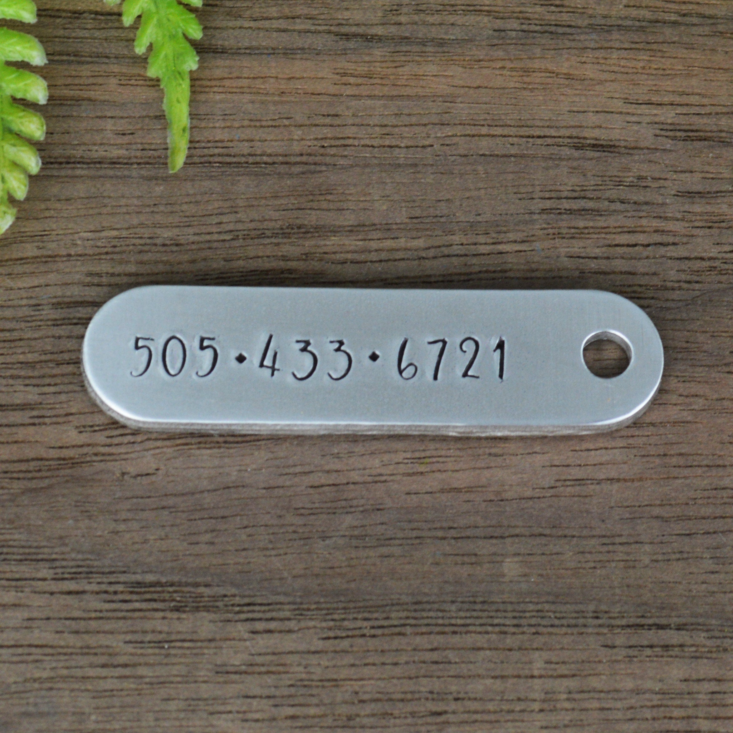 Scottish Rose Hand Stamped Dog Tag 