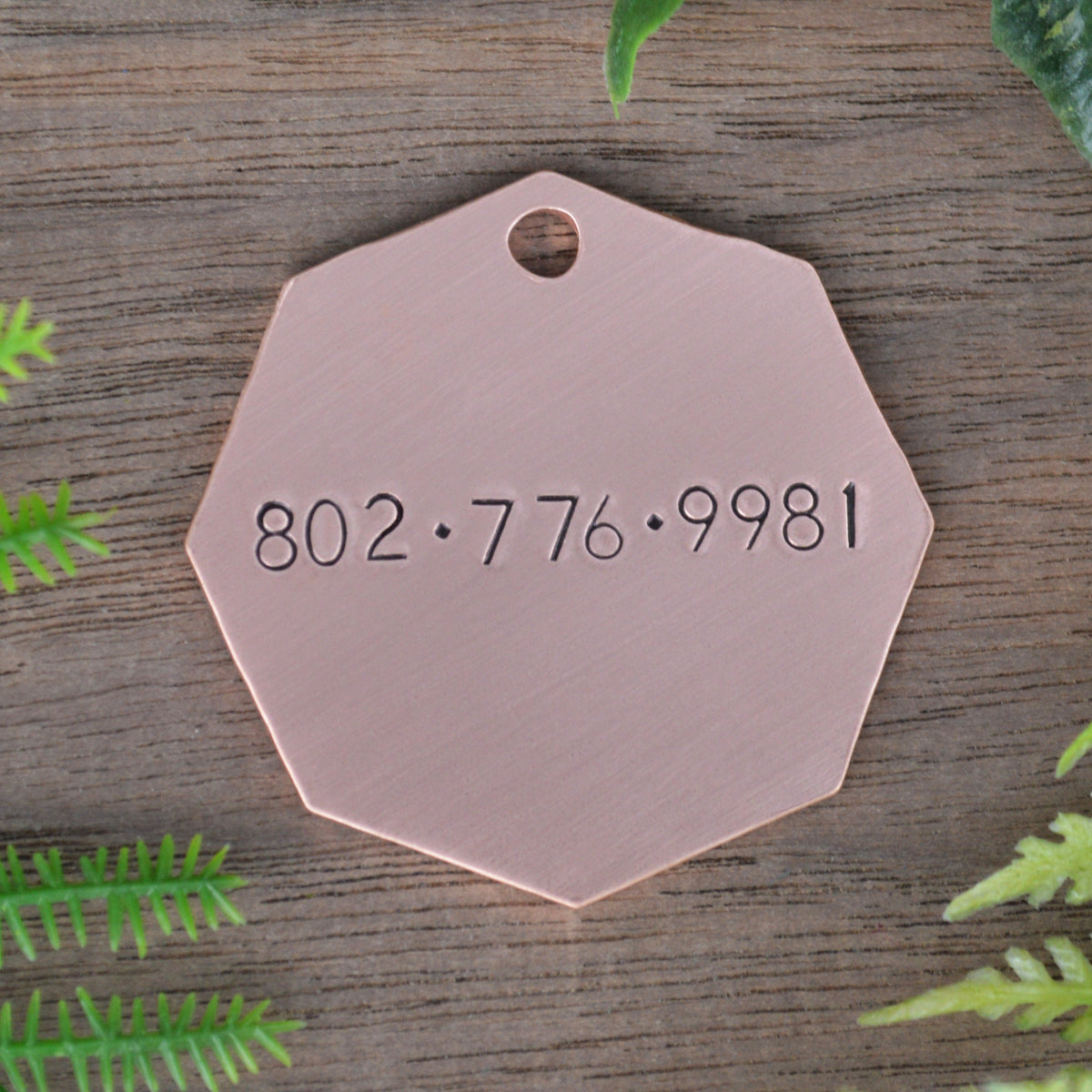 Road to the Peaks Hand Stamped Dog Collar Tag 