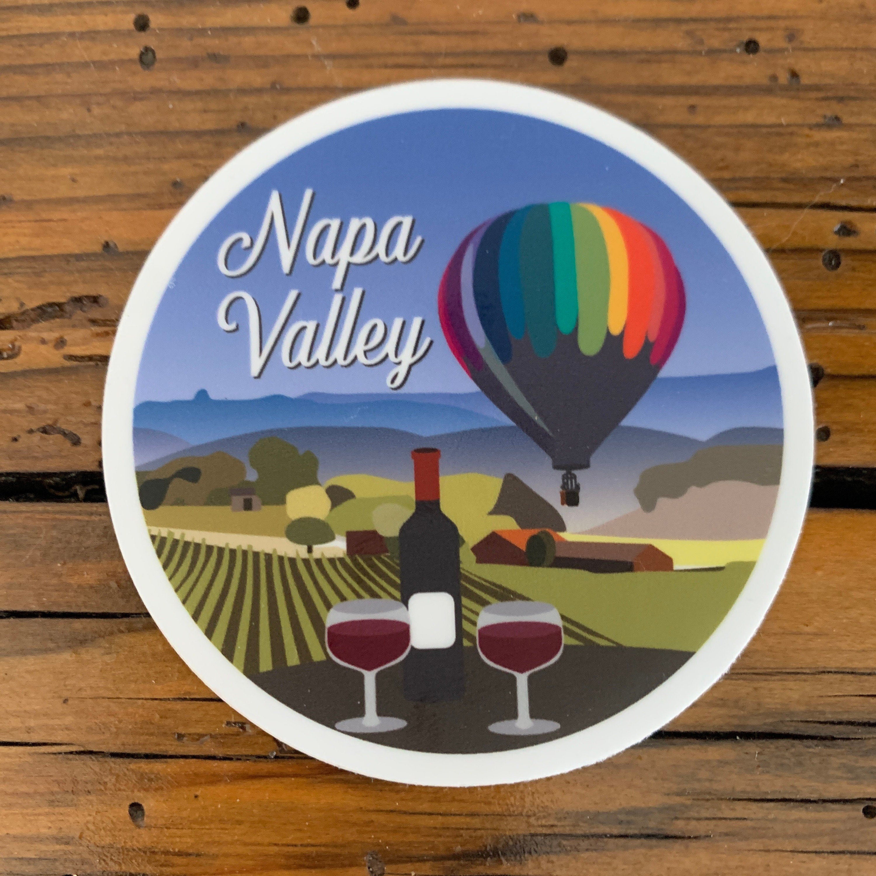 Napa Valley California Travel Sticker | Wine Country Waterproof Vinyl Decal | California Souvenir Gift