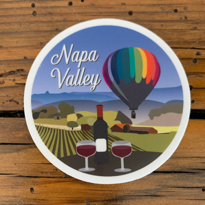 Napa Valley California Travel Sticker | Wine Country Waterproof Vinyl Decal | California Souvenir Gift