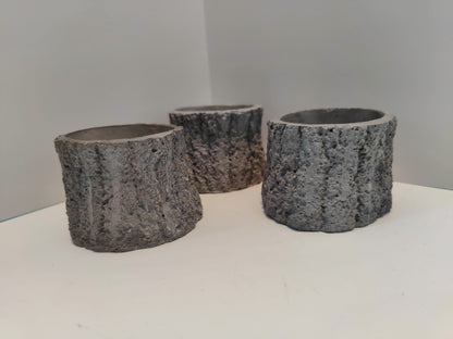 Handmade Concrete Tree Stump Planter