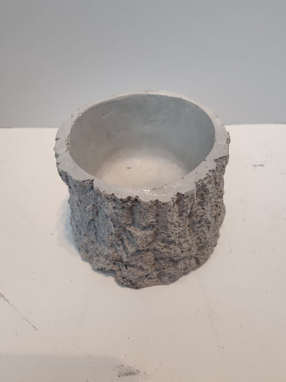 Handmade Concrete Tree Stump Planter