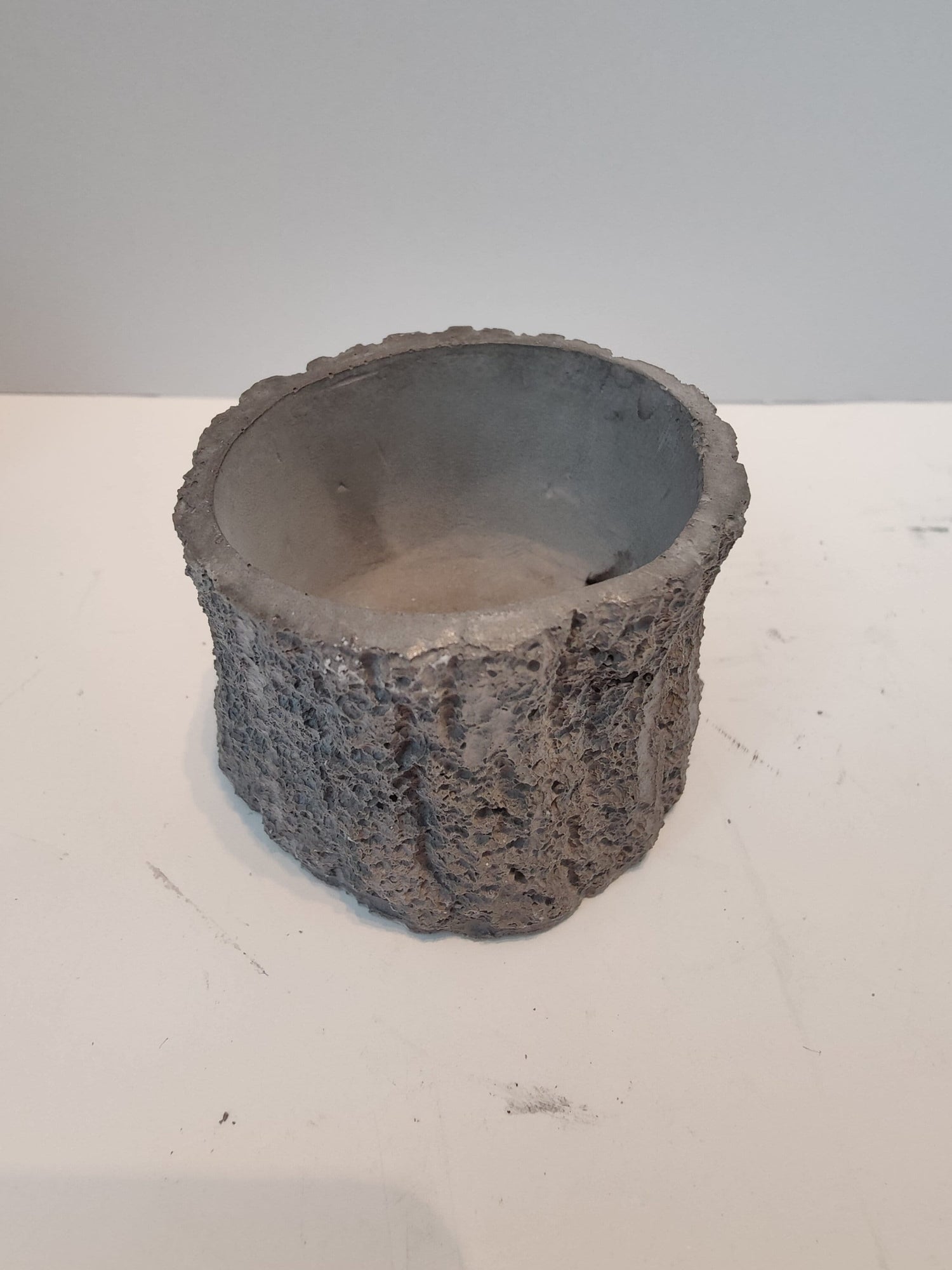 Handmade Concrete Tree Stump Planter