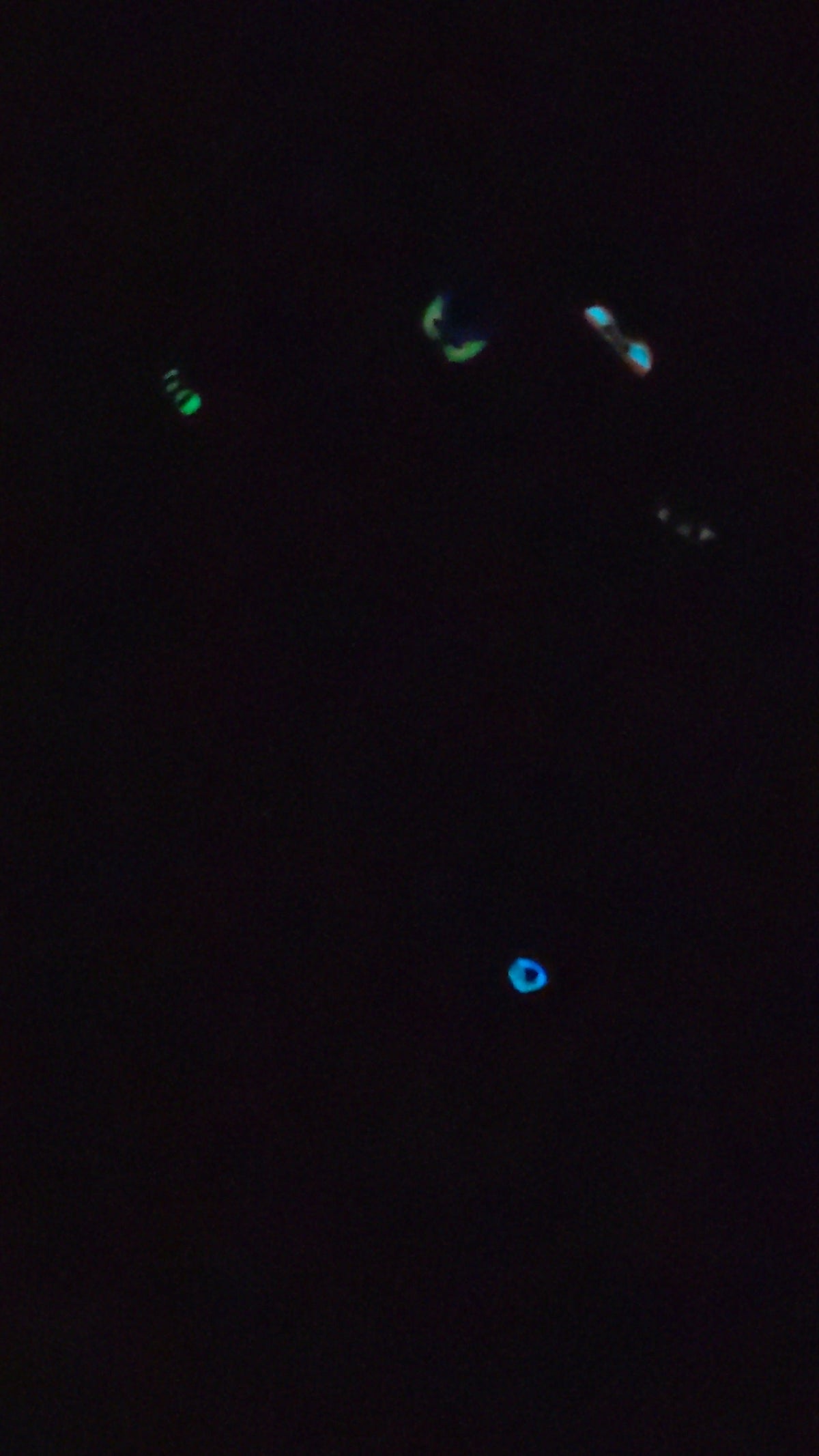 Bump in the Night - Glow in the Dark Reflective Glitter Monster Eyes Halloween False Press-On Nail Extensions 10pcs