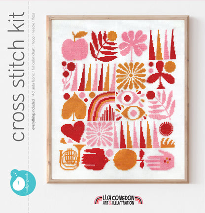 HARVEST GRID cross stitch PDF only