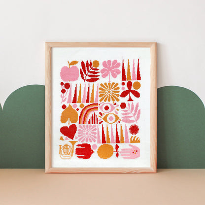 HARVEST GRID counted cross stitch kit