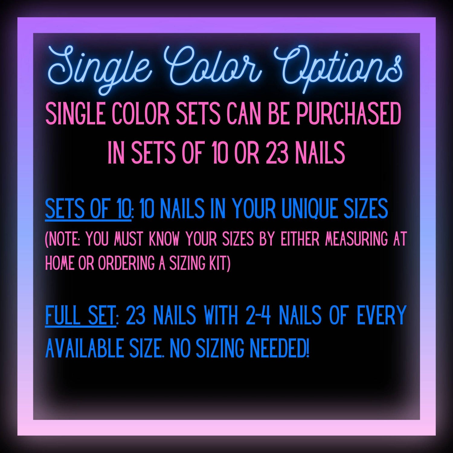 Spring Solid Color *Choose Your Color* - Hand-painted Reusable Press-On Nail Extensions 10 pcs