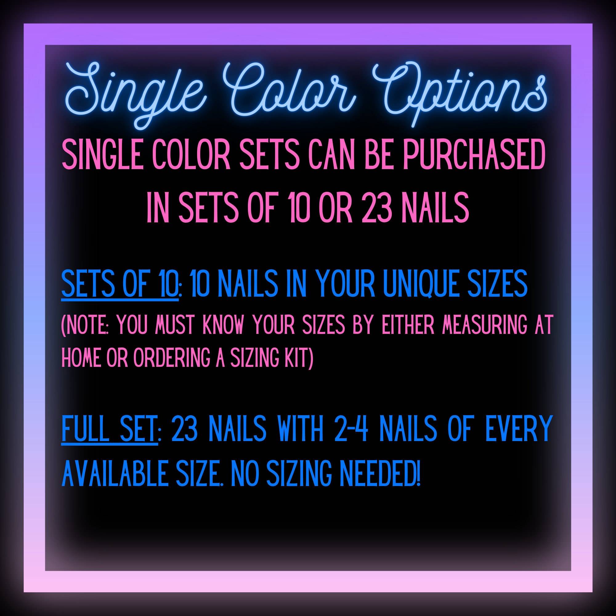 Spring Solid Color *Choose Your Color* - Hand-painted Reusable Press-On Nail Extensions 10 pcs
