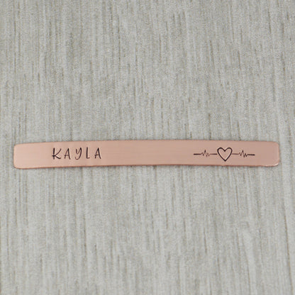 Custom Stethoscope ID Charm • Heartbeat Name Tag • Nurse RN Doctor Midwife Gift • Veterinarian Gift •  Stethoscope Accessories