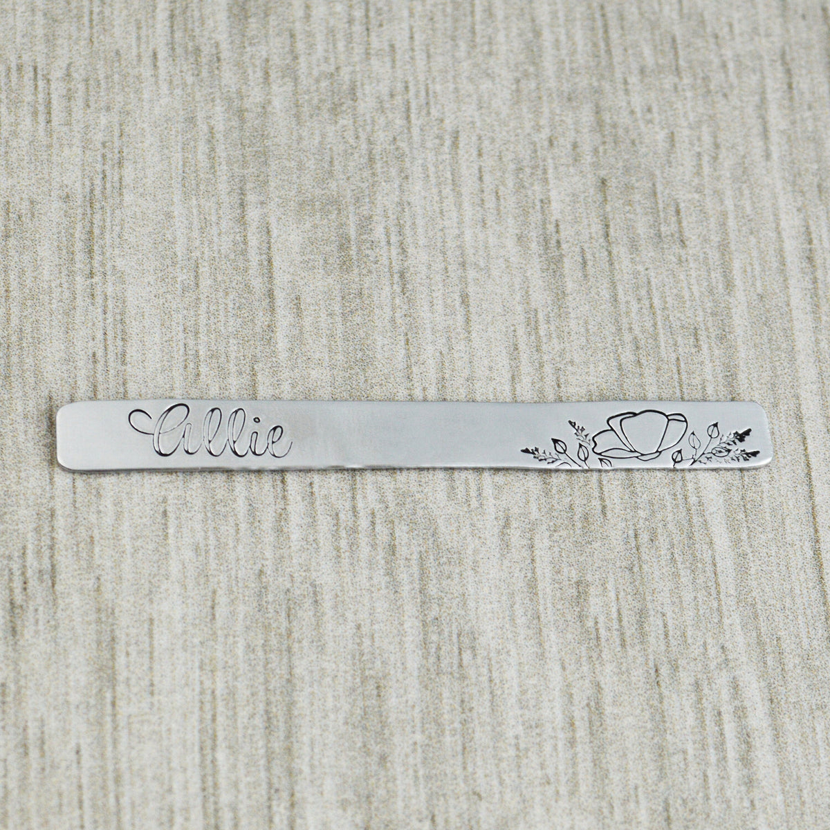 Custom Stethoscope ID Charm • Poppy Bloom Name Tag • Nurse RN Doctor Midwife Gift • Veterinarian Gift •  Stethoscope Accessories
