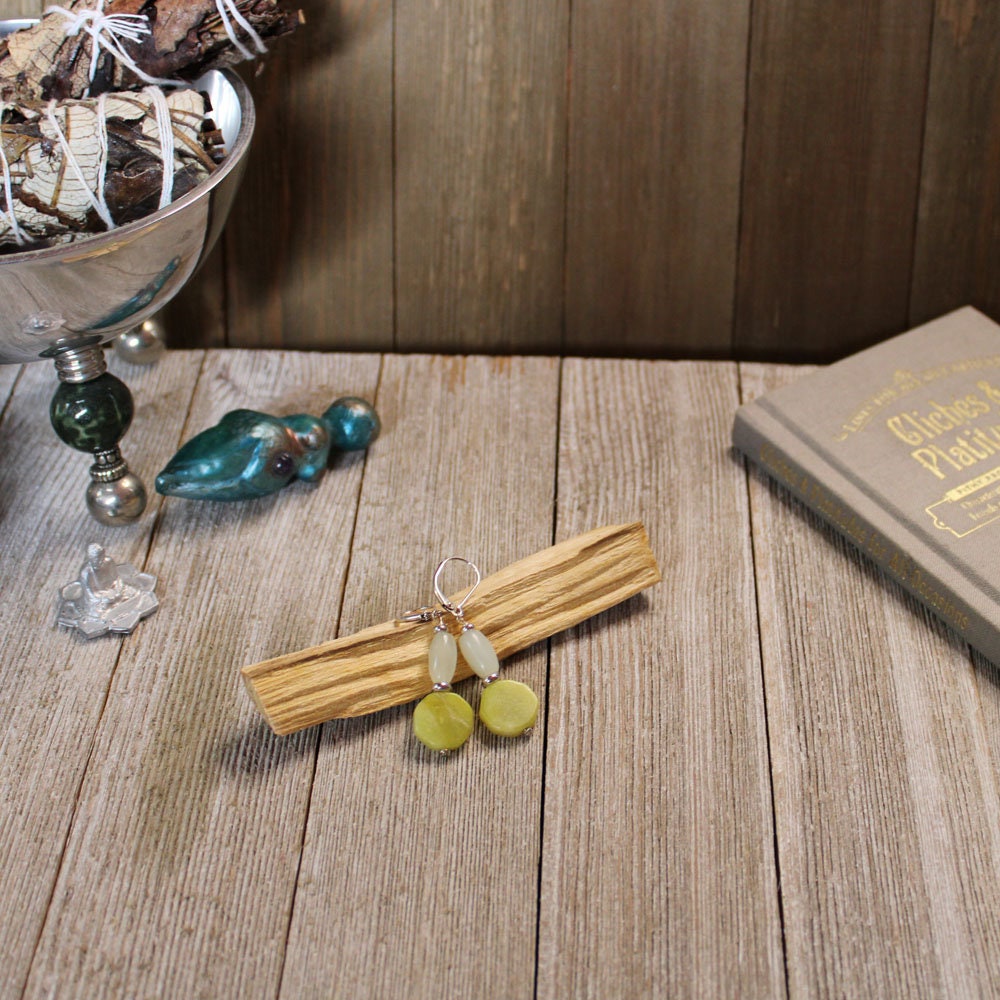 Stylish Hexagon Stone Earrings, combining natural gemstones quartz and aventurine, perfect for everyday wear and special occasions.