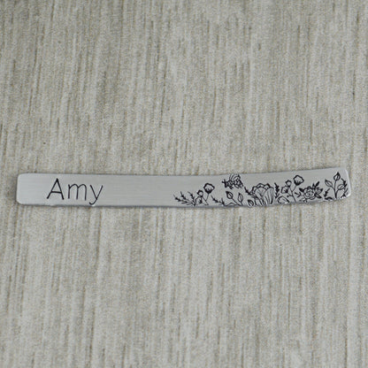 Custom Stethoscope ID Charm • Honey Bee Floral Name Tag • Nurse RN Doctor Midwife Gift • Veterinarian Gift •  Stethoscope Accessories