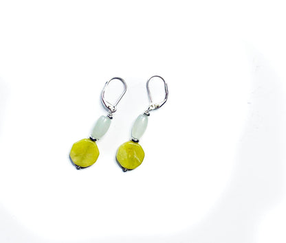 Hexagon Stone Earrings displayed elegantly, highlighting their artisanal craftsmanship in 925 Sterling Silver, a unique Sacred Geometry gift for women.