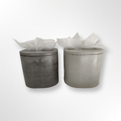 Modern Concrete Tissue Box, Minimalist Vanity Decor, Reusable Facial Tissue Dispenser, Industrial Bathroom Accessories,Refillable Tissue Box