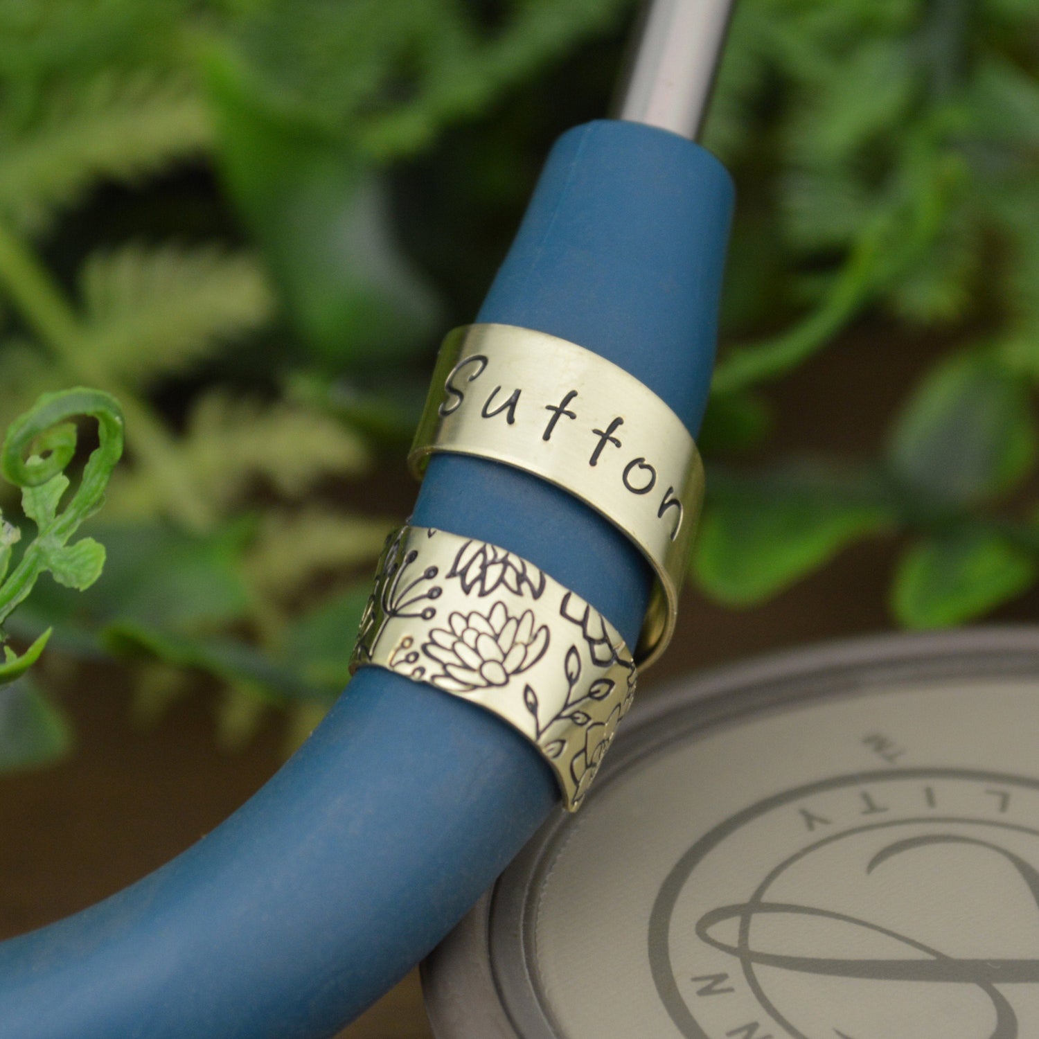 Custom Stethoscope ID Charm • Succulents Name Tag • Nurse RN Doctor Midwife Gift • Veterinarian Gift •  Stethoscope Accessories