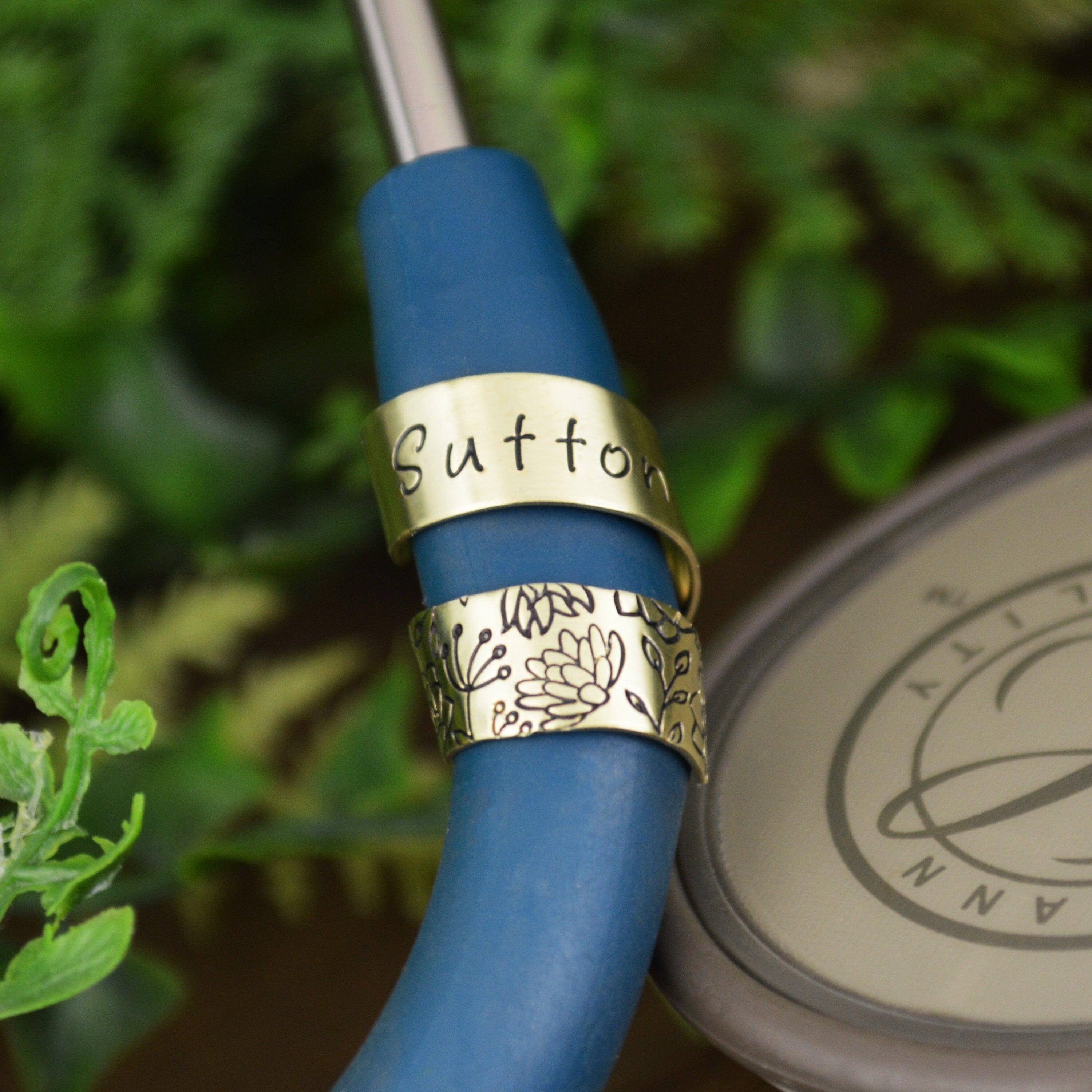 Custom Stethoscope ID Charm • Succulents Name Tag • Nurse RN Doctor Midwife Gift • Veterinarian Gift •  Stethoscope Accessories