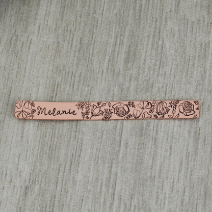 Custom Stethoscope ID Charm • Wildflowers Name Tag • Nurse RN Doctor Midwife Gift • Veterinarian Gift •  Stethoscope Accessories