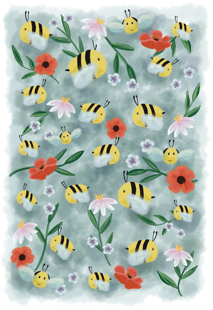 Busy Bees Art Print (unframed)