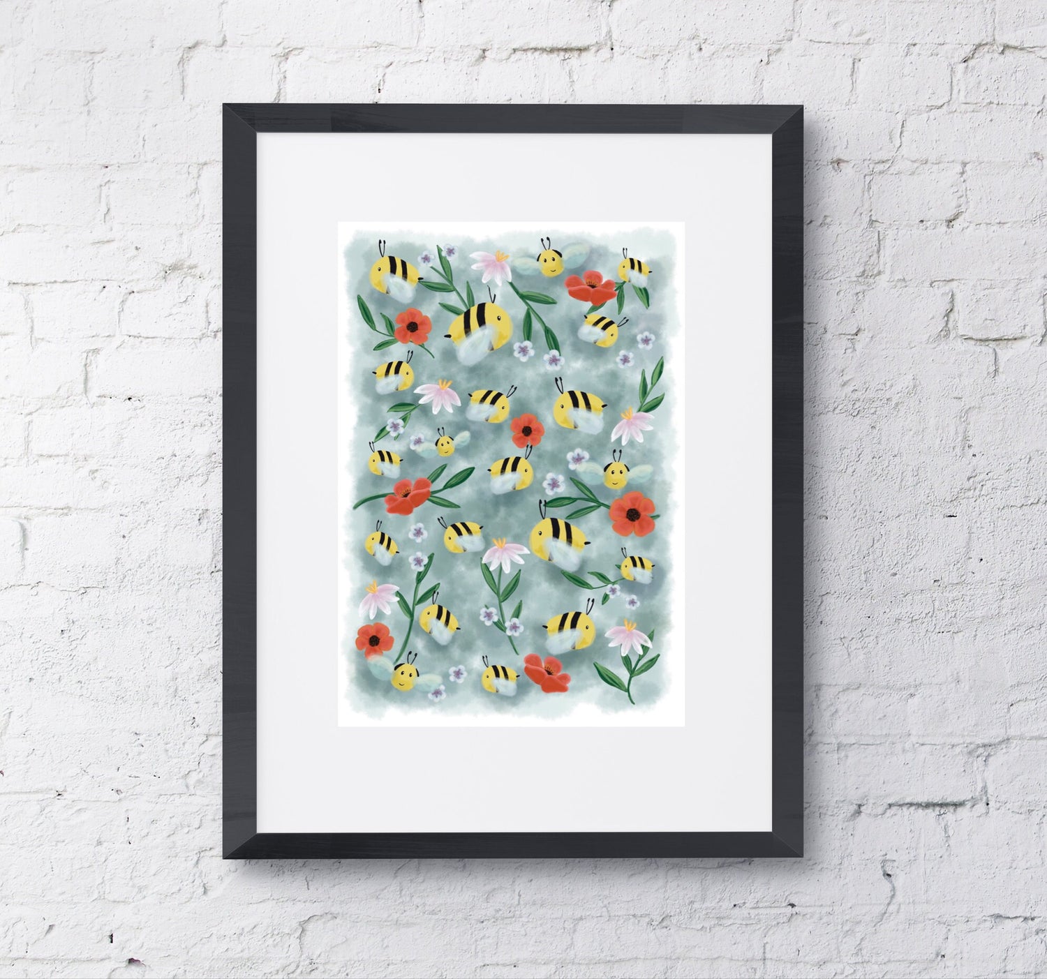 Busy Bees Art Print (unframed)