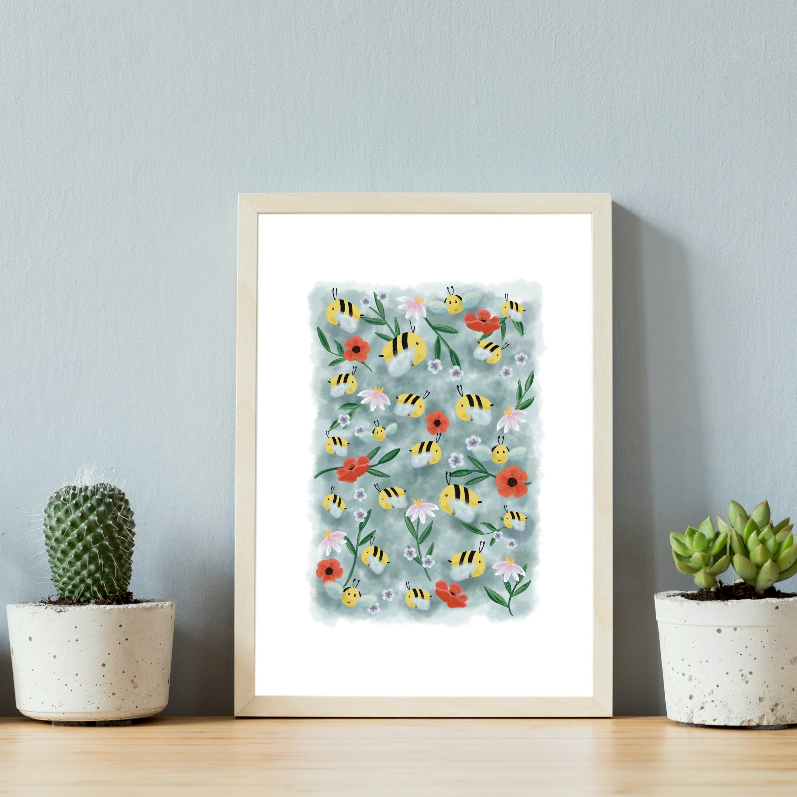 Busy Bees Art Print (unframed)