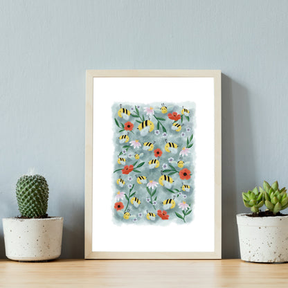 Busy Bees Art Print (unframed)