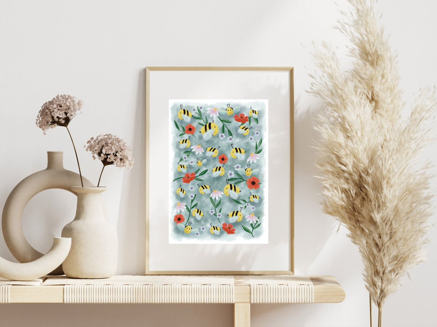 Busy Bees Art Print (unframed)