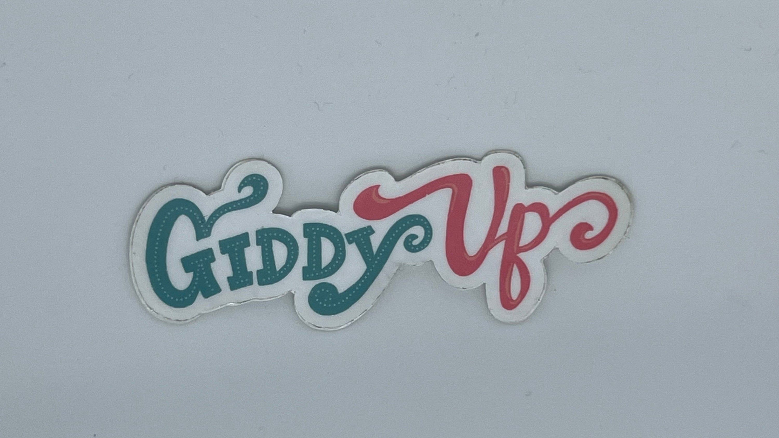 Giddy Up Sticker | Hand-Illustrated Western Vinyl Decal (Laptop, Water Bottle)