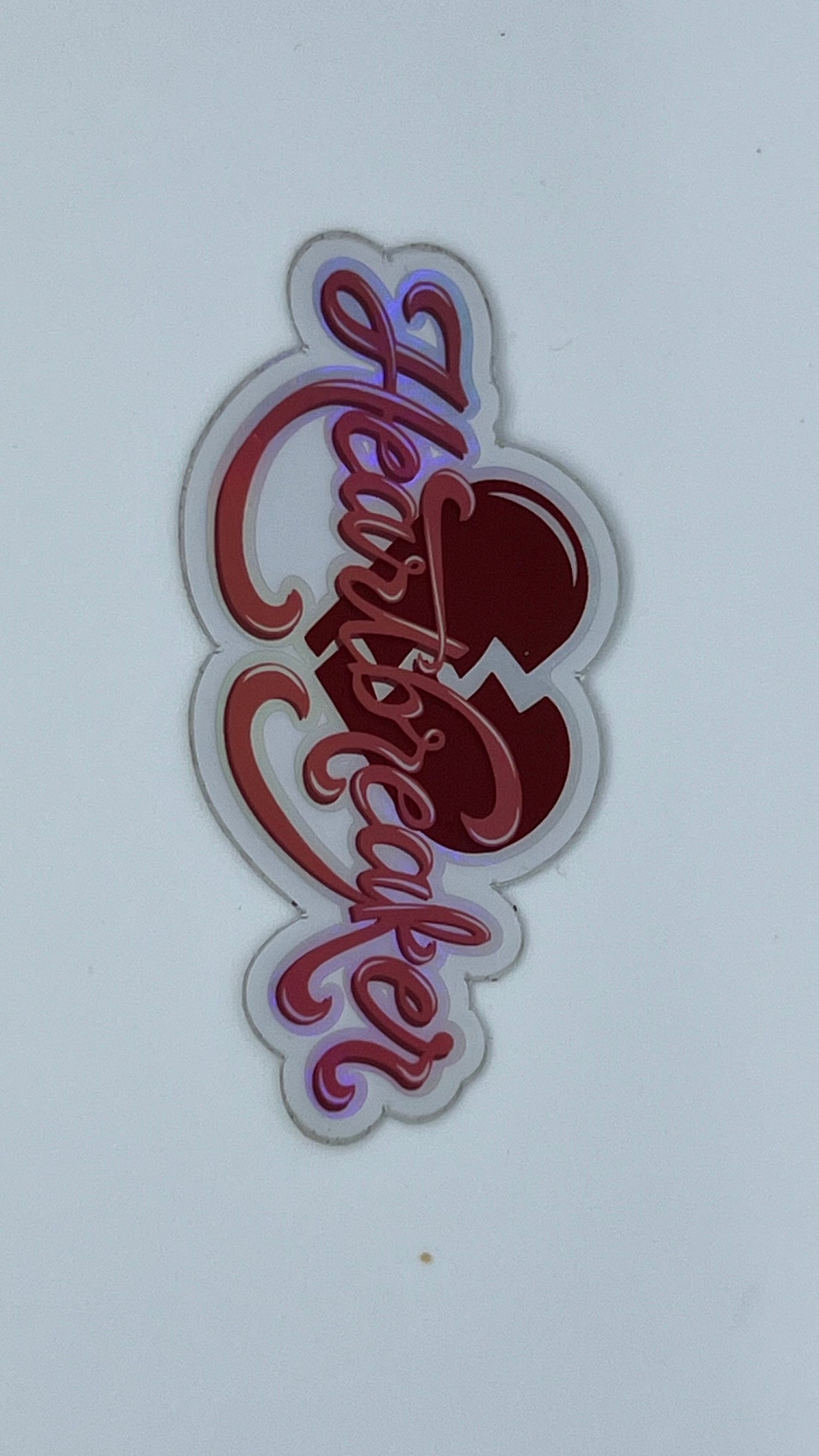 Heartbreaker Holographic Sticker | Bold Heart Art Sticker