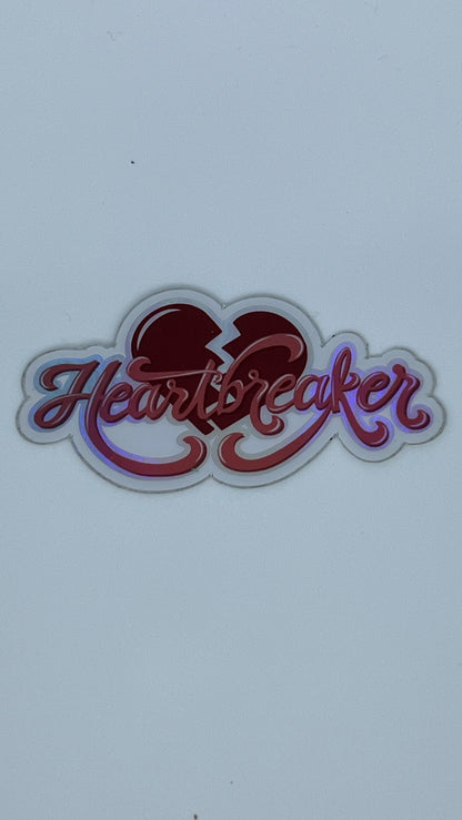 Heartbreaker Holographic Sticker | Bold Heart Art Sticker