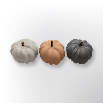 Concrete Pumpkin With Wooden Stem