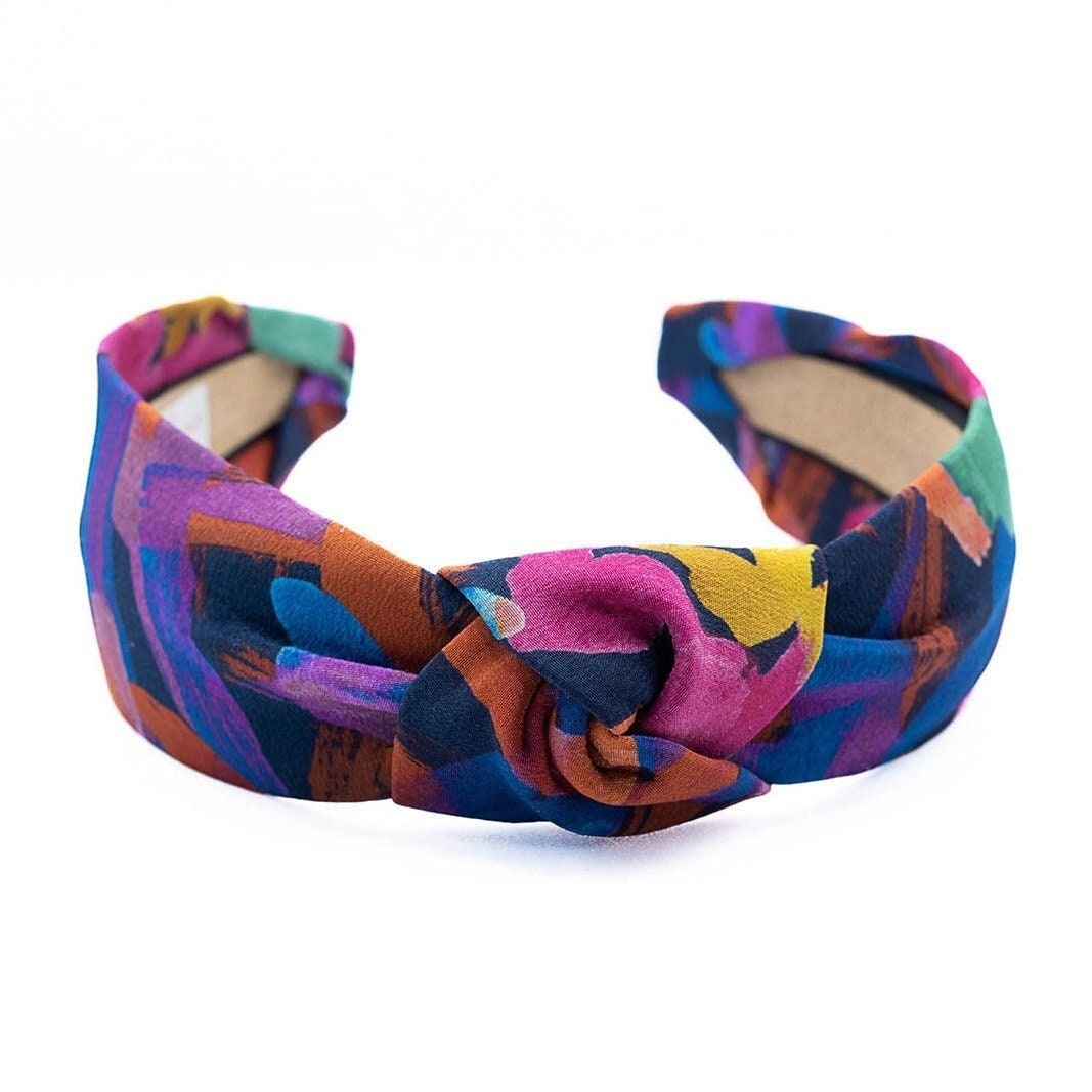 Liberty of London Silk Knot Headband: Comfortable Alice Band, Handmade in USA