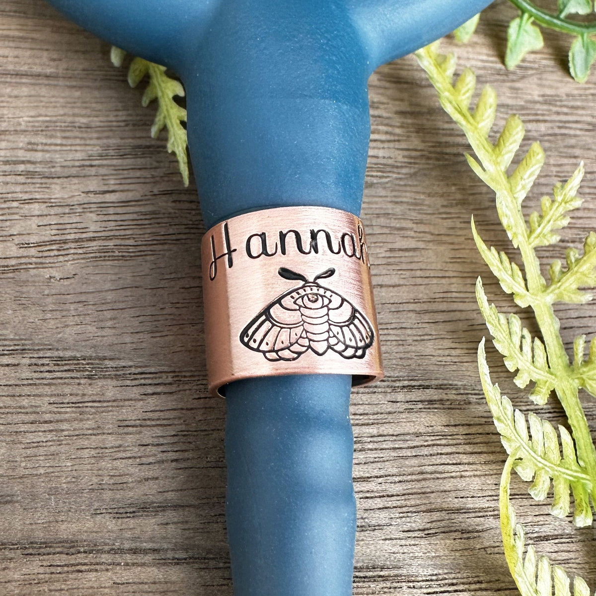 Custom Stethoscope ID Charm • Moth at Night Name Tag • Nurse RN Doctor Midwife Gift • Graduation Gift • Stethoscope Accessories