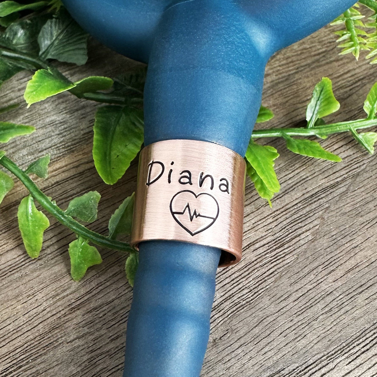 Custom Stethoscope ID Charm • Heartbeat Name Tag • Nurse RN Doctor Midwife Gift • Graduation Gift • Stethoscope Accessories