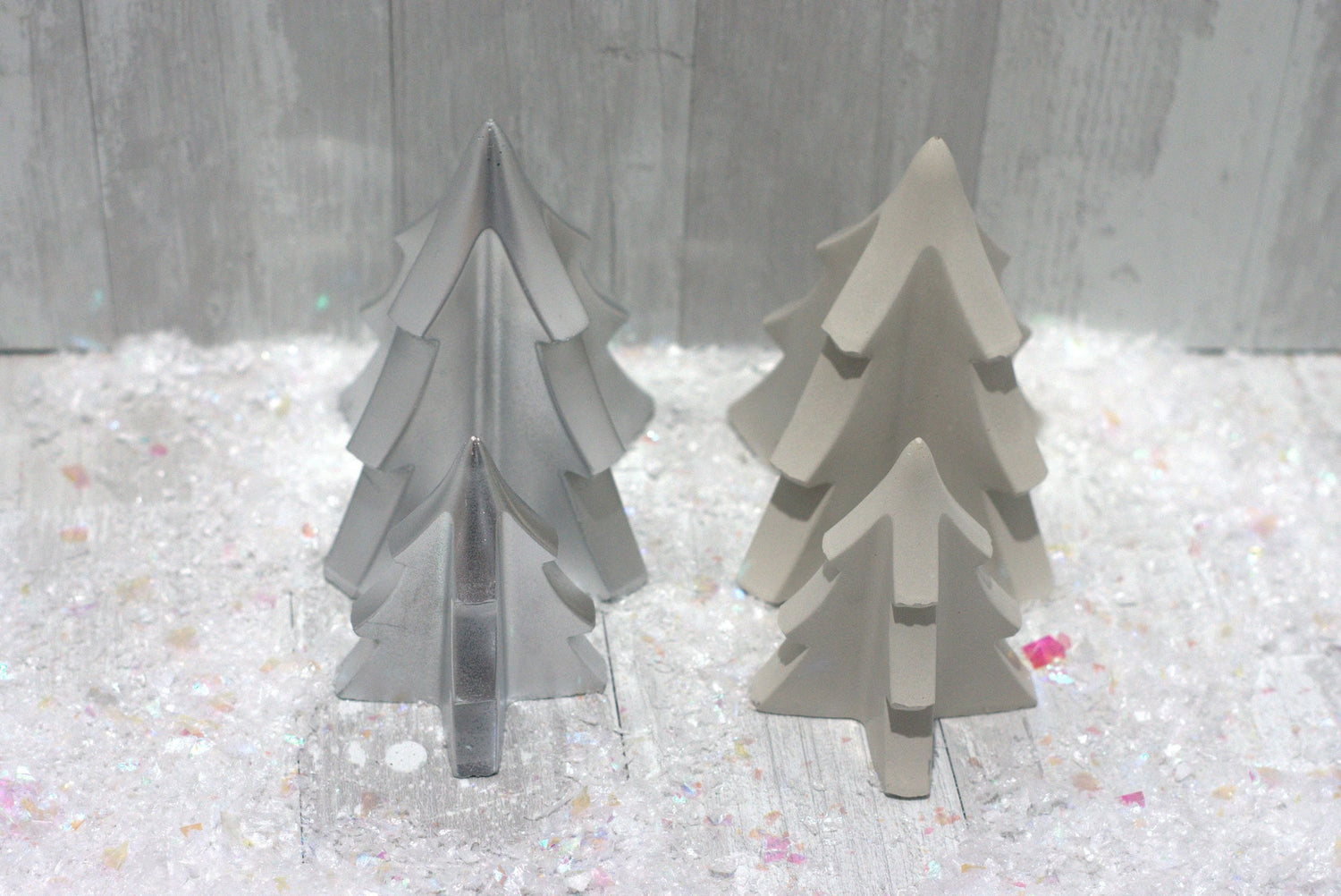 Handmade Concrete Christmas Trees- Set Of 2