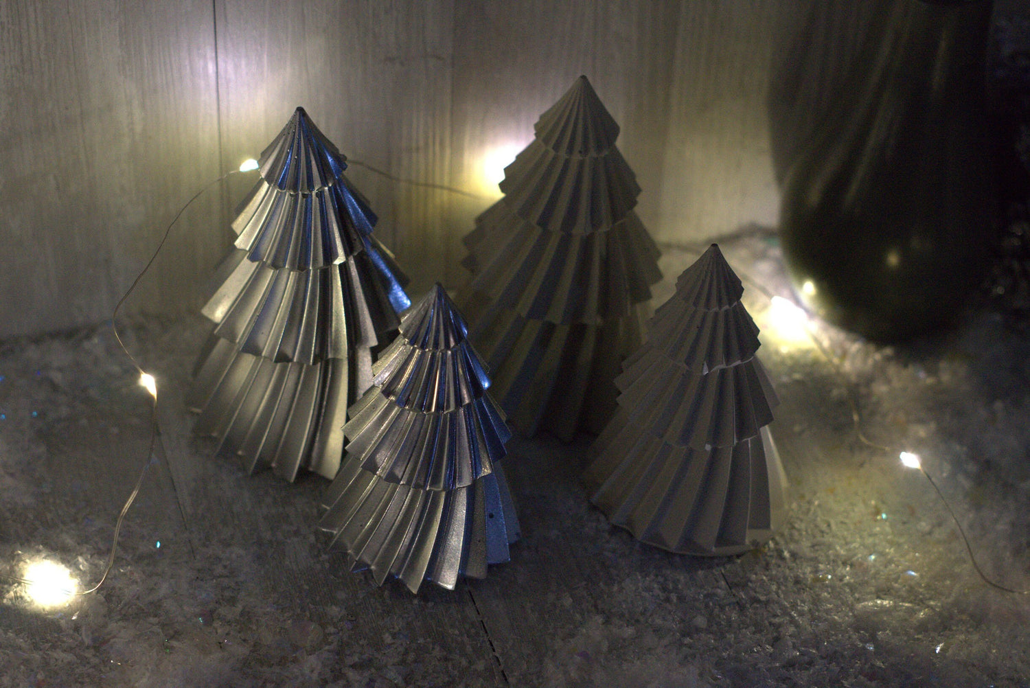 Handmade Concrete Christmas Trees- Set Of 2
