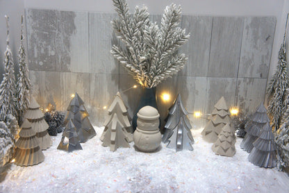 Handmade Concrete Christmas Trees- Set Of 2
