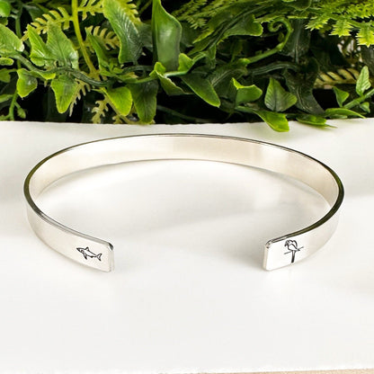 Bubbles Up Aluminum Brass or Copper Handstamped Cuff Bracelet • Musical Jewelry • Statement Jewelry
