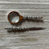 Silver Desk Set with Magnifying Glass and Letter Opener - Elegant office decor featuring silver faceted bead handle and intricate design.