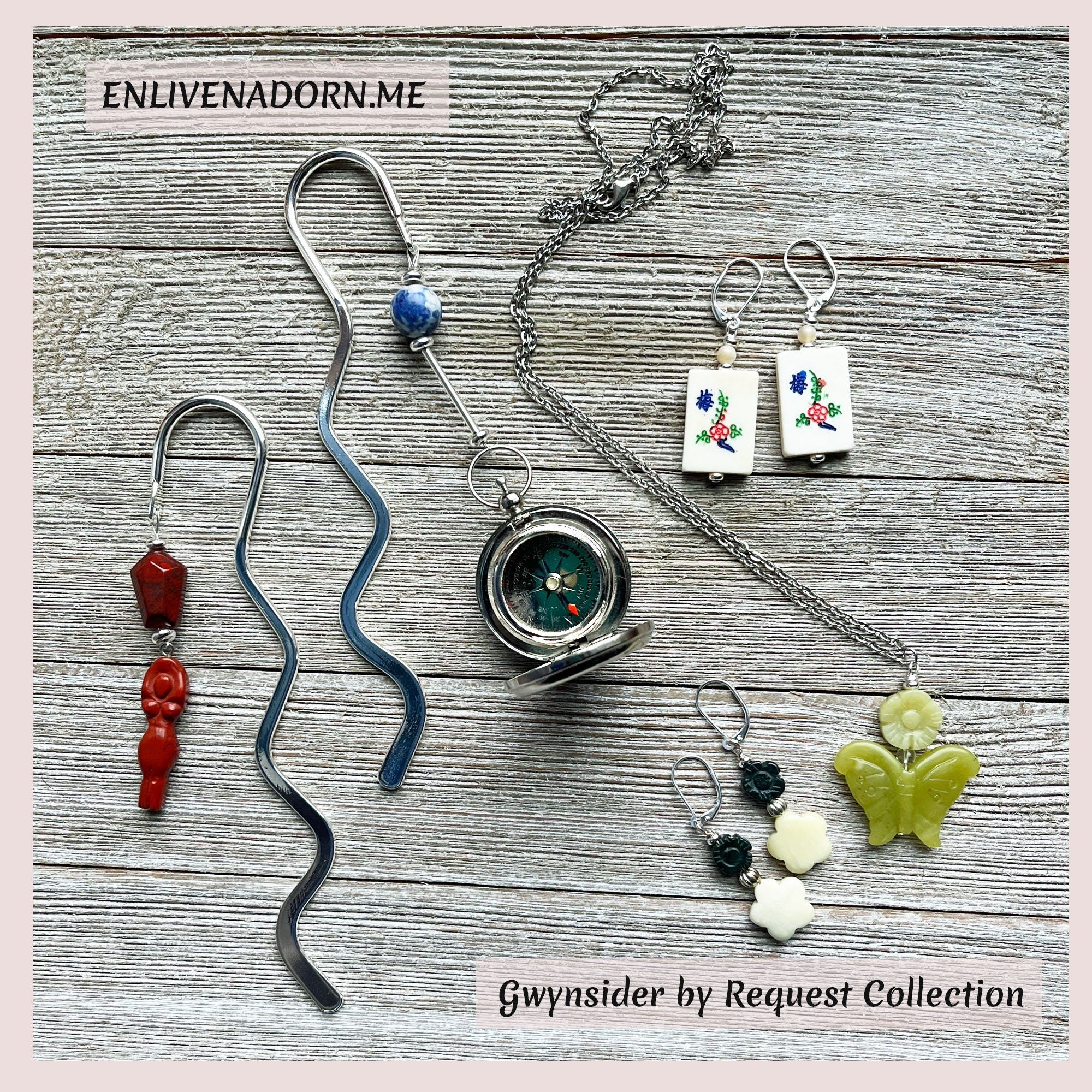 Mahjong Flower Tile Necklace from the Mahjong Tile Earrings, Necklace, or set, ideal for Mahjong lovers.