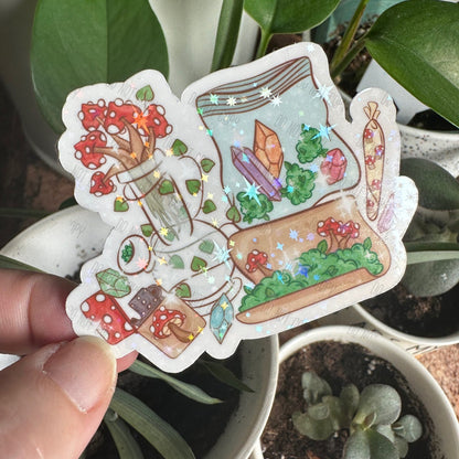 Cute Stoner Sticker, Magic Mushroom Sticker