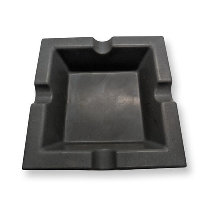 Square Concrete Cigar Ashtray | 4 Slot Cigar Rest | Large Outdoor Patio Ashtray | Modern Industrial Cement Holder | Heavy Duty Smoking Acces