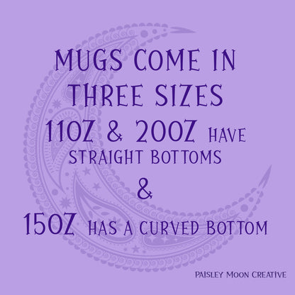Luna moth mug, moon phases mug for gift, inspirational birthday gift for coworkers, whimsigoth gift for best friend, witchy