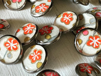 Buttons - Pink and Orange Sakura