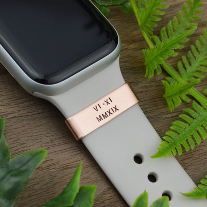 Custom Smart Watch Charm, Personalized Names Watch Band Charm, Anniversary Watch Band Slide Charm, Gift for Her, Mother&