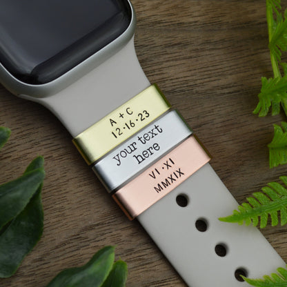 Custom Smart Watch Charm, Personalized Names Watch Band Charm, Anniversary Watch Band Slide Charm, Gift for Her, Mother&