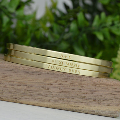 Family Milestones Stacking Bracelet • Custom Anniversary Layering Cuff • Personalized Stacking Bracelet • New Mom or Grandmother Gift