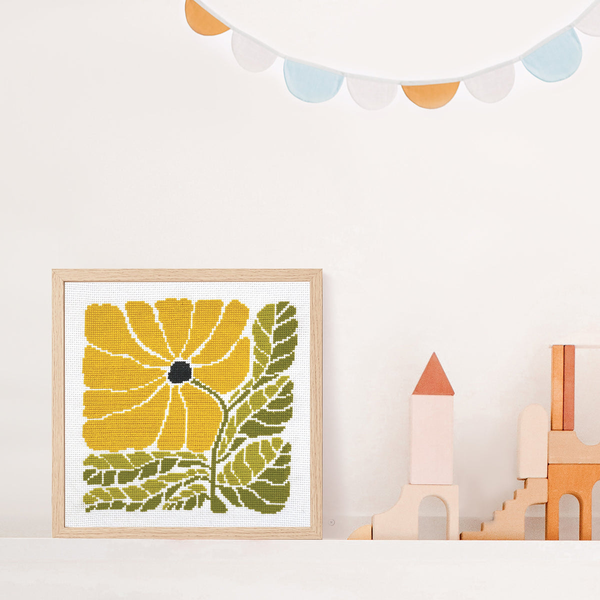 SUNNY BLOSSOM learn counted cross stitch kit
