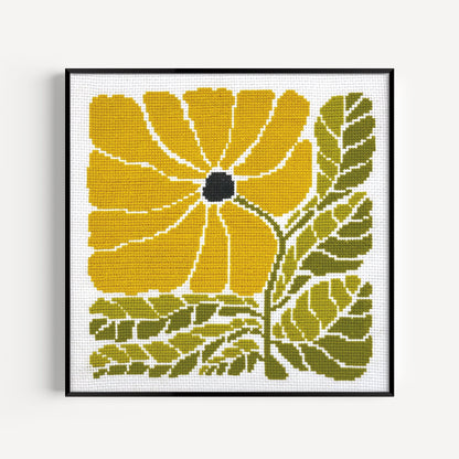 SUNNY BLOSSOM + Twin Blooms learn counted cross stitch kit
