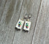 Mahjong Tile Earrings featuring flower bonus design, perfect gift for Mahjong players and moms.